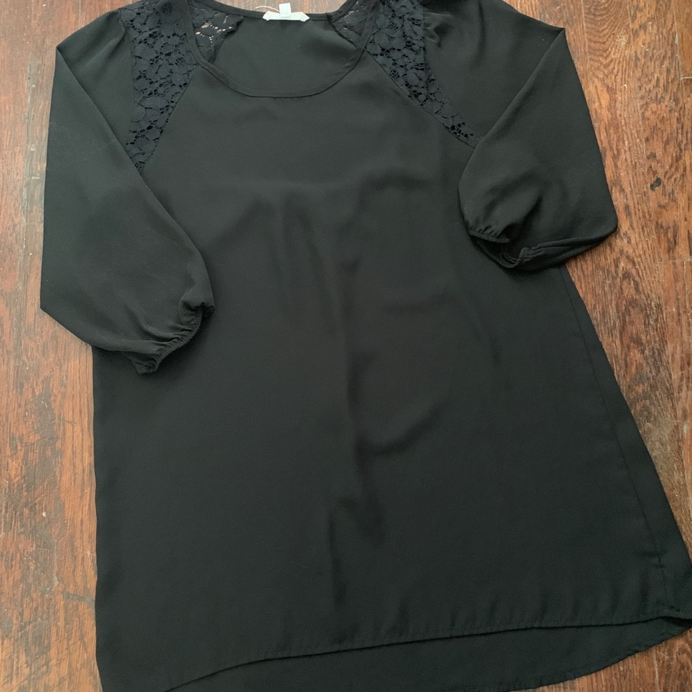Black lace blouse